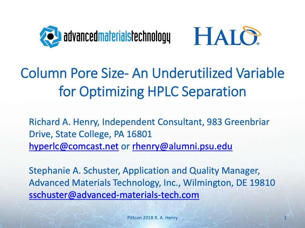 column pore size report - an underutilized variable for optimizing hplc separation