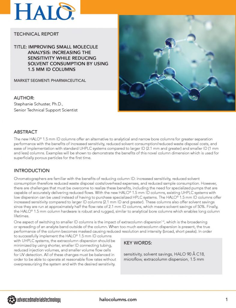 technical report - improving small molecule analysis